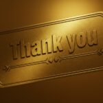 the strongest words are "Thank you"